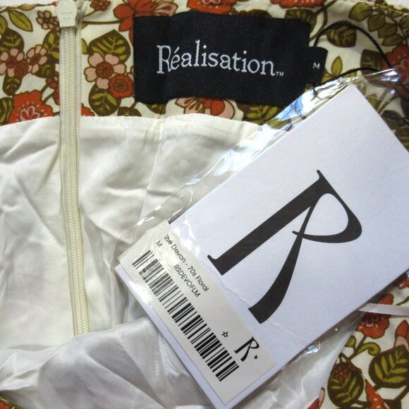 NWT Realisation The Devon in 70s Floral Silk Short Mini Tank Dress M $190 - Picture 5 of 15